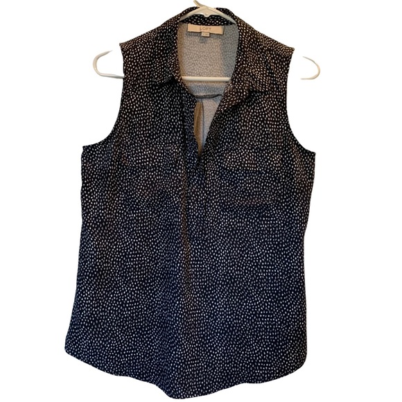 Loft Sleeveless Top with Collar * Med - Picture 2 of 9